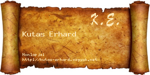Kutas Erhard névjegykártya